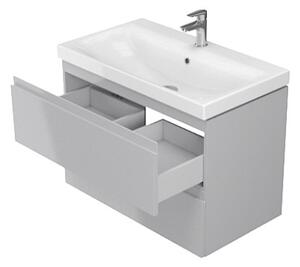 Cersanit Moduo Slim, umývadlová skrinka 80cm, šedá lesklá, S929-001