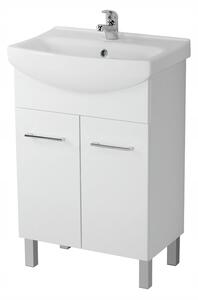Cersanit Olivia, umývadlová skrinka 57cm, biela lesklá, S543-004-DSM