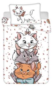 Biela bavlnená detská obliečka do postieľky 100x135 cm Marie Cat "Friends" – Jerry Fabrics