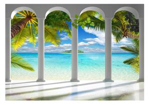 Samolepiaca tapeta tropický raj - Sea behind Columns
