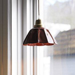 PR Home Závesné svietidlo Ester, terakota, Ø 17 cm, železná zástrčka, Hnedá / hrdzavá, Obývacia izba / jedáleň, kov, Vintage, Závesné svietidlo