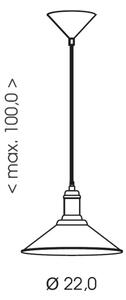 Brilagi - Závesný luster na lanku FORGE 1xE27/60W/230V pr. 22 cm hnedý