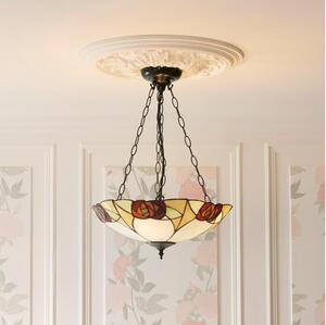 Endon 111879 - Luster na reťazi Tiffany INGRAM 3xE27/10W/230V pr. 45 cm