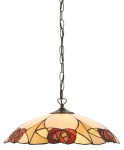 Endon 112197 - Luster na reťazi Tiffany INGRAM 1xE27/60W/230V pr. 45 cm