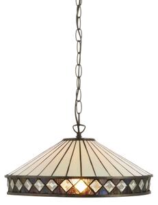 Endon 112196 - Závesný luster na reťazi Tiffany FARGO 1xE27/60W/230V priemer 41,5 cm