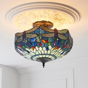 Endon 111897 - Prisadený luster Tiffany DRAGONFLY 3xE27/10W/230V, priemer 41 cm