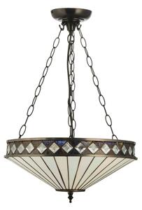 Endon 111870 - Luster na reťazi Tiffany FARGO 3xE27/10W/230V priemer 41,5 cm