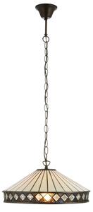 Endon 112196 - Závesný luster na reťazi Tiffany FARGO 1xE27/60W/230V priemer 41,5 cm