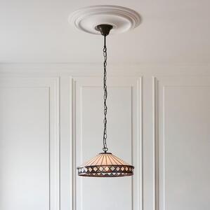 Endon 112196 - Závesný luster na reťazi Tiffany FARGO 1xE27/60W/230V priemer 41,5 cm