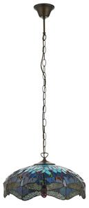 Endon 112195 - Luster na reťazi Tiffany DRAGONFLY 1xE27/60W/230V pr. 41 cm