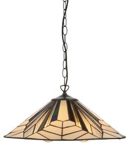 Endon 111922 - Luster na reťazi Tiffany ASTORIA 3xE27/10W/230V priemer 48 cm