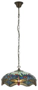 Endon 112195 - Luster na reťazi Tiffany DRAGONFLY 1xE27/60W/230V pr. 41 cm
