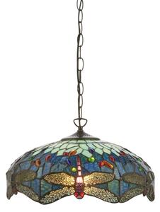 Endon 112195 - Luster na reťazi Tiffany DRAGONFLY 1xE27/60W/230V pr. 41 cm