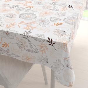 Biante Bavlnený obdĺžnikový obrus Sandra SA-526 Hnedé vlčie maky na bielom 50x100 cm