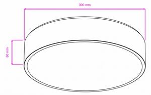 Brilagi - LED kúpeľňové stropné svietidlo POOL LED/24W/230V pr. 30 cm IP54 bronz