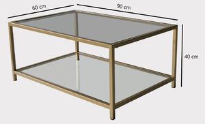 Dizajnový konferenčný stolík Adelita 90 cm zlatý