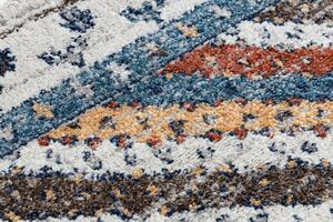 Moderný koberec BELLE BG30C Etno modrý / krémový