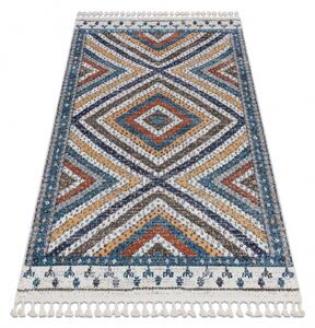 Moderný koberec BELLE BG30C Etno modrý / krémový