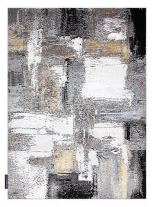 Moderný koberec DE LUXE 633 Abstrakcia - Štrukturálny krém / zlatý
