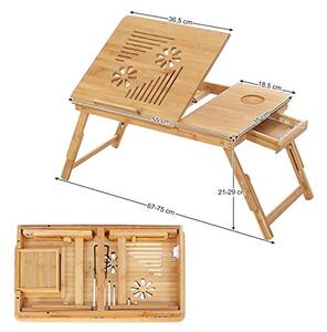 Bambusový stolík pod notebook LELAD