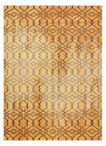 Moderný koberec MUNDO D5751 glamour outdoor oranžovo / čierny