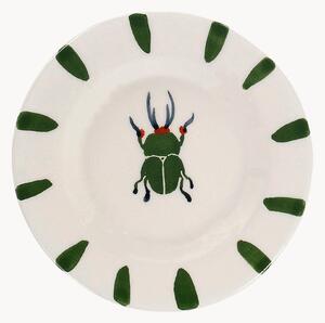 Ručne maľovaný dezertný tanier Leafy Bug