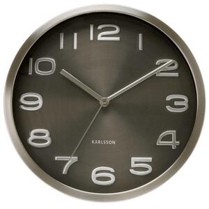 KARLSSON Nástenné hodiny Maxie – čierne 29 × 4 cm