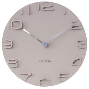 KARLSSON Nástenné hodiny On the Edge – šedé ∅ 42 cm