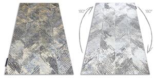 Moderný koberec DE LUXE 2087 Rybia kosť vintage - Štrukturálny zlato / sivý