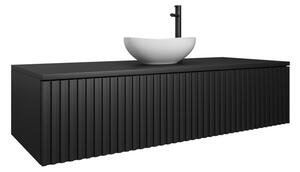 Kúpeľňová skrinka pod umývadlo s umývadlom LOREL, 120x30x48, čierna