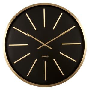 KARLSSON Nástenné hodiny Maxiemus – čierne ∅ 60 cm