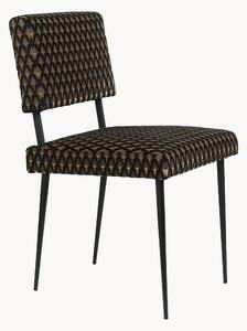 Čalúnená zamatová jedálenská stolička M-Chair