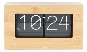 KARLSSON Stolné hodiny Boxed Flip M – svetlé drevo
