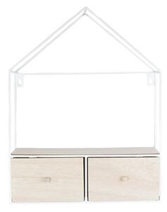 PRESENT TIME Nástěnná skrinka House – biela 5 × 43 cm