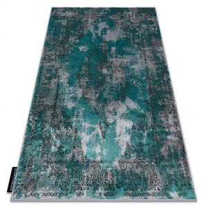 Moderný koberec DE LUXE 6754 Abstrakcia - Štrukturálny zeleno / sivý