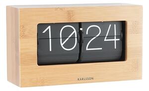 KARLSSON Stolné hodiny Boxed Flip XL – svetlé drevo