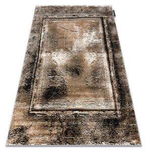 Moderný koberec DE LUXE 634 Rám vintage - Štrukturálny sivo / zlatý