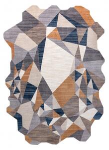 Moderný koberec TINE 75419A Mozaika, sivo/ žltý