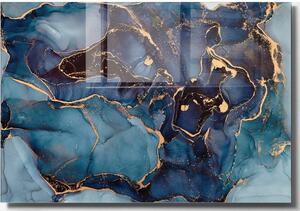 Sklenený obraz 100x70 cm Dark Marble - Wallity