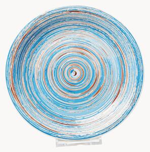Ručne vyrobené plytké taniere Swirl, 6 ks