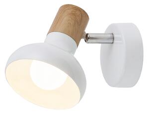 Rabalux HOLLY nástenné bodové svietidlo max. 1x40W | E14 | IP20 - biela, svetlé drevo