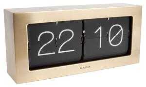 KARLSSON Zlaté preklápacie hodiny – Boxed black 37 × 17,5 × 9 cm