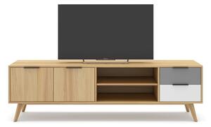 TV stolík z borovicového dreva v prírodnej farbe 180x53 cm Elfa - Marckeric