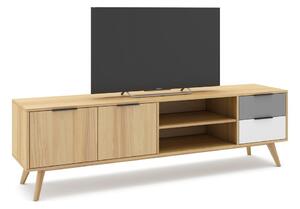 TV stolík z borovicového dreva v prírodnej farbe 180x53 cm Elfa - Marckeric