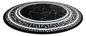 Okrúhly koberec GLOSS 2813 87 , rám, Grécky čierny