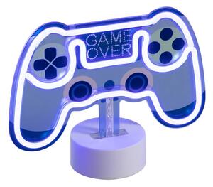 Neon stolná lampa modrá vrátane LED - Game