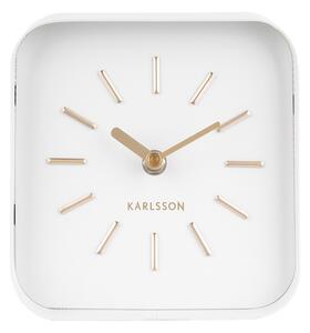 KARLSSON Stolné hodiny Squared – biele 15 × 15 × 10cm