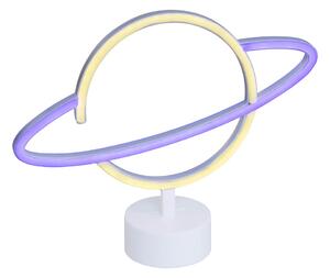 Neonová stolná lampa žltá s modrou vrátane LED - Planet