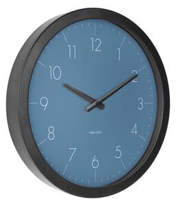KARLSSON Nástenné hodiny Dainty Outside – modré 40 × 5 cm