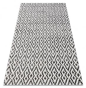 Moderný koberec MUNDO E0621 geometrický outdoor béžový / čierny